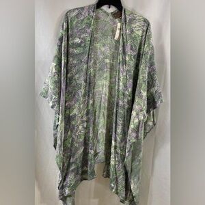 NWT. Anthropologie, Bel Kazan, one size fits most, Green & Purple Kimono Duster